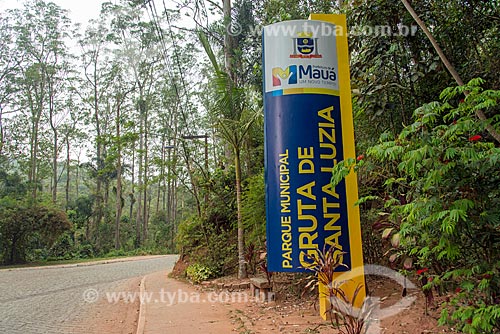  Plaque - Saint Lucy Grotto Ecological Park  - Maua city - Sao Paulo state (SP) - Brazil