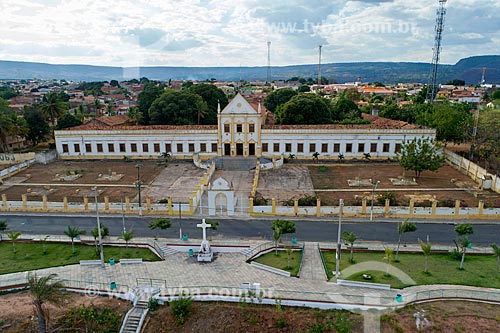  Picture taken with drone of the Diocesan Seminary of Saint Joseph (1875) - where he studied Padre Cicero  - Crato city - Ceara state (CE) - Brazil
