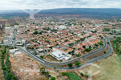  Picture taken with drone of the Beira Brejo Avenue with the Barbalha city  - Barbalha city - Ceara state (CE) - Brazil