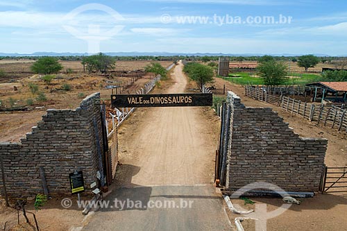  Picture taken with drone of portal of the Natural monument of Dinosaurs Valley  - Sousa city - Paraiba state (PB) - Brazil