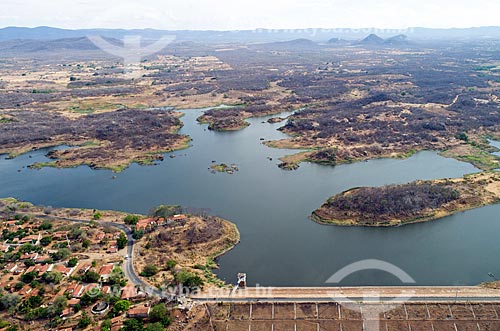  Picture taken with drone of the Saint Gonçalo Dam (1936)  - Sousa city - Paraiba state (PB) - Brazil