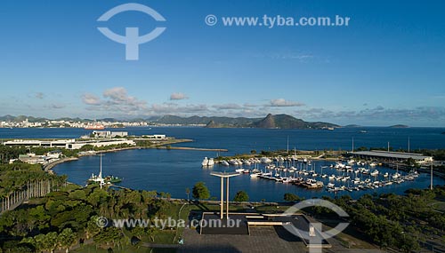  Picture taken with drone of the Marina da Gloria (Marina of Gloria)  - Rio de Janeiro city - Rio de Janeiro state (RJ) - Brazil