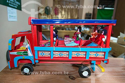  Detail of pau-de-arara toy car to sale - store of typical handicraft - Cariri Region  - Juazeiro do Norte city - Ceara state (CE) - Brazil