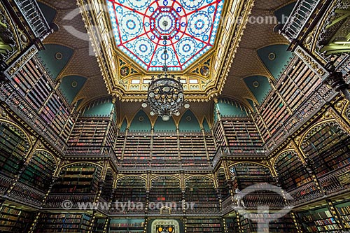  Detail of skylight of the Royal Portuguese Reading Room (1887)  - Rio de Janeiro city - Rio de Janeiro state (RJ) - Brazil