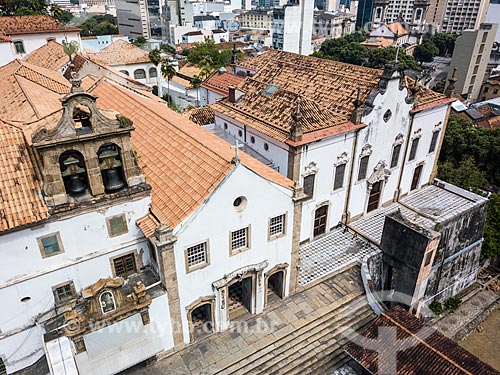  Picture taken with drone of the Saint Anthony of Rio de Janeiro Convent and Church (1615)  - Rio de Janeiro city - Rio de Janeiro state (RJ) - Brazil