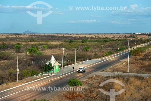  Top view of snippet of Joao Bosco Marques de Sousa Avenue  - Sousa city - Paraiba state (PB) - Brazil