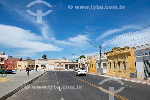  Detail of street and historic houses - Matriz Square  - Sousa city - Paraiba state (PB) - Brazil