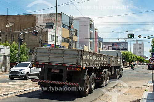  Truck transiting on city center neighborhood  - Sousa city - Paraiba state (PB) - Brazil