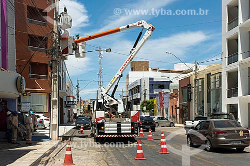  Labourer of Energisa Group - power transmission services concessionaire - doing the maintaining the electrical network  - Sousa city - Paraiba state (PB) - Brazil