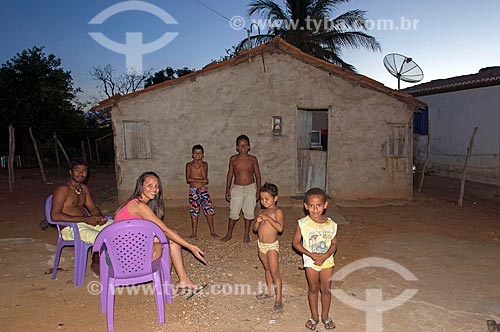  Family - Community Caatinga - village of the Truka tribe  - Cabrobo city - Pernambuco state (PE) - Brazil