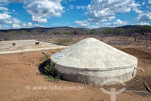  Cistern to rainwater harvesting - Travessao do Ouro village of the Pipipas tribe  - Floresta city - Pernambuco state (PE) - Brazil
