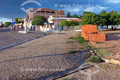  Open sewage near to CE-384 highway  - Mauriti city - Ceara state (CE) - Brazil