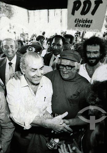  Leonel Brizola and Jose Abelardo Barbosa de Medeiros - also known as Chacrinha - during the Brizola campaign rally to the government of the State of Rio de Janeiro  - Rio de Janeiro city - Rio de Janeiro state (RJ) - Brazil