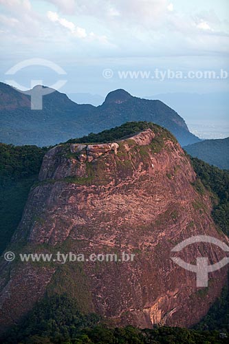  View of the dawn - Pedra Bonita (Bonita Stone) from Rock of Gavea  - Rio de Janeiro city - Rio de Janeiro state (RJ) - Brazil