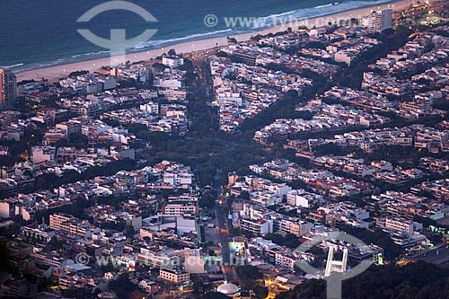  View of the dawn - Pomar Square (Orchard Square) from Rock of Gavea  - Rio de Janeiro city - Rio de Janeiro state (RJ) - Brazil