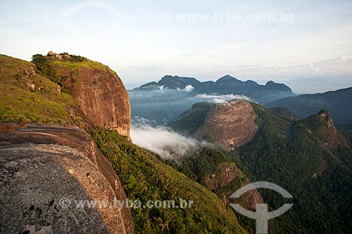  View of the dawn - Pedra Bonita (Bonita Stone) from Rock of Gavea  - Rio de Janeiro city - Rio de Janeiro state (RJ) - Brazil