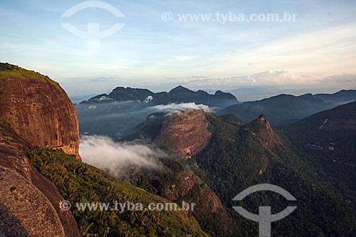  View of the dawn - Pedra Bonita (Bonita Stone) from Rock of Gavea  - Rio de Janeiro city - Rio de Janeiro state (RJ) - Brazil