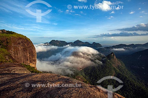  View of the dawn - Pedra Bonita (Bonita Stone) from Rock of Gavea  - Rio de Janeiro city - Rio de Janeiro state (RJ) - Brazil