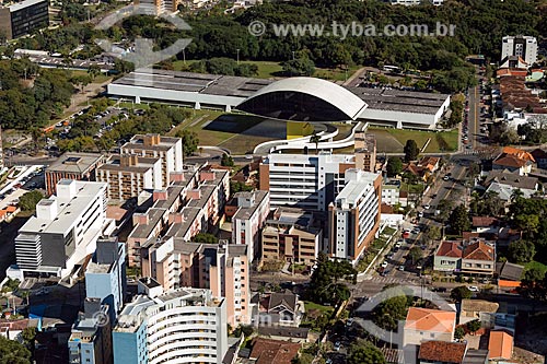  Aerial photo of Oscar Niemeyer Museum  - Curitiba city - Parana state (PR) - Brazil