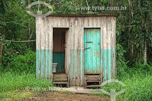  Public toilet near to Preto River (Black River)  - Mazagao city - Amapa state (AP) - Brazil
