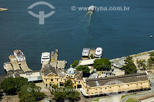  Picture taken with drone of the Station Waterway Praca XV  - Rio de Janeiro city - Rio de Janeiro state (RJ) - Brazil