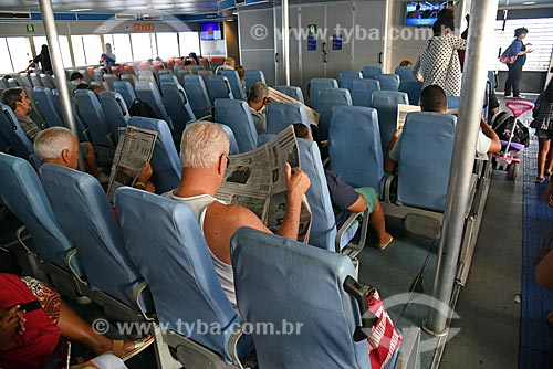  Passengers inside of barge that makes crossing between Rio de Janeiro and Paqueta Island  - Rio de Janeiro city - Rio de Janeiro state (RJ) - Brazil