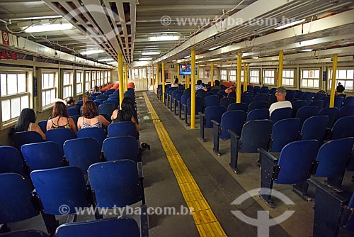  Passengers inside of barge that makes crossing between Rio de Janeiro and Paqueta Island  - Rio de Janeiro city - Rio de Janeiro state (RJ) - Brazil