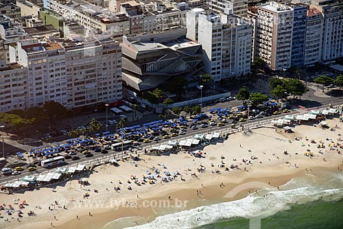  Aerial photo of the Museum of Image and Sound of Rio de Janeiro (MIS) - Copacabana Beach waterfront  - Rio de Janeiro city - Rio de Janeiro state (RJ) - Brazil