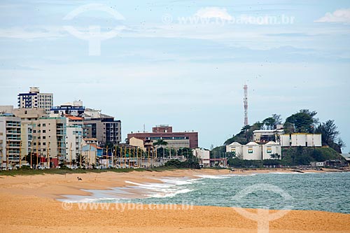  View of Cavaleiros Beach waterfront with the Petrobras Campos Basin Business Unit in the background  - Macae city - Rio de Janeiro state (RJ) - Brazil