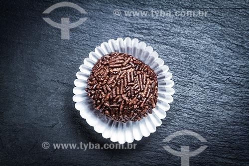  Detail of brigadeiro - brazilian chocolate truffle 