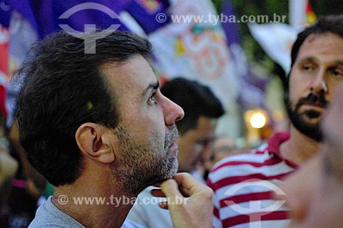  Deputy Marcelo Freixo - demonstration against the arrest of former president Luiz Inacio Lula da Silva - Cinelandia Square  - Rio de Janeiro city - Rio de Janeiro state (RJ) - Brazil