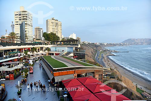  View of Larcomar Mall on the banks of Pacific Ocean  - Lima city - Lima province - Peru