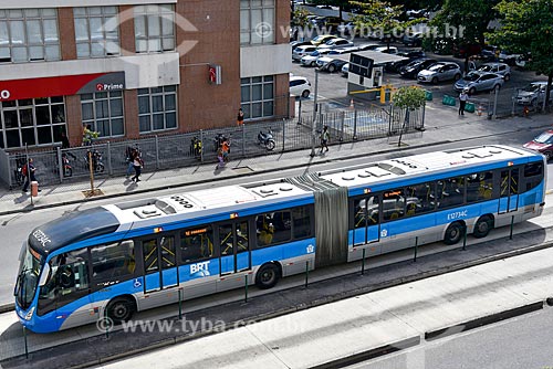 Bus of BRT (Bus Rapid Transit) Transcarioca - exclusive lane of the Nelson Cardoso Avenue  - Rio de Janeiro city - Rio de Janeiro state (RJ) - Brazil