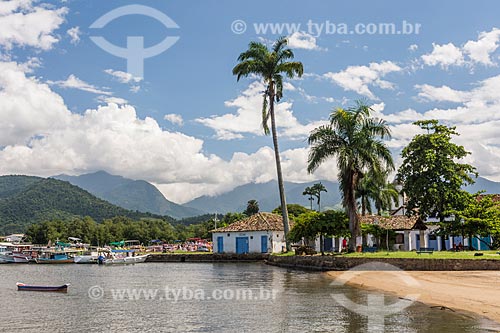  View of snippet of the Paraty Bay waterfront  - Paraty city - Rio de Janeiro state (RJ) - Brazil