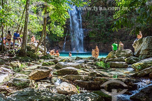  Bathers - Barbarinha Waterfall - Chapada dos Veadeiros National Park  - Alto Paraiso de Goias city - Goias state (GO) - Brazil
