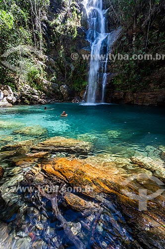  Bathers - Barbarinha Waterfall - Chapada dos Veadeiros National Park  - Alto Paraiso de Goias city - Goias state (GO) - Brazil