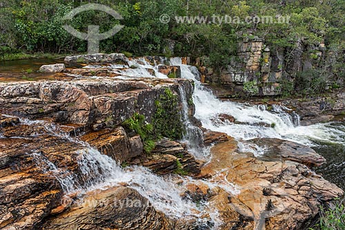  View of the Almecegas II Waterfall - Chapada dos Veadeiros National Park  - Alto Paraiso de Goias city - Goias state (GO) - Brazil