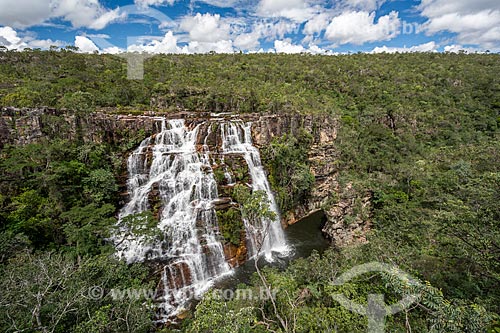  View of Almecegas I Waterfall - Chapada dos Veadeiros National Park  - Alto Paraiso de Goias city - Goias state (GO) - Brazil