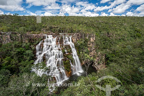  View of Almecegas I Waterfall - Chapada dos Veadeiros National Park  - Alto Paraiso de Goias city - Goias state (GO) - Brazil