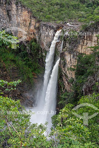  View of the Salto Waterfall (120m) - Chapada dos Veadeiros National Park  - Alto Paraiso de Goias city - Goias state (GO) - Brazil