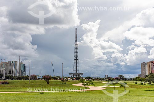  View of the Burle Marx Garden with the Television tower of Brasilia in the background  - Brasilia city - Distrito Federal (Federal District) (DF) - Brazil