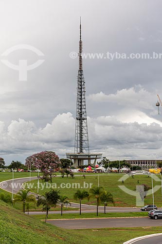  View of the Burle Marx Garden with the Television tower of Brasilia in the background  - Brasilia city - Distrito Federal (Federal District) (DF) - Brazil