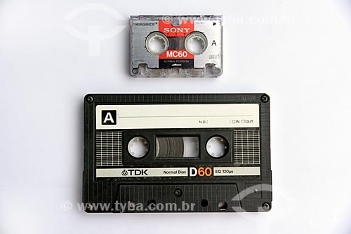  Detail of micro cassette tape and cassette tape  - Brazil
