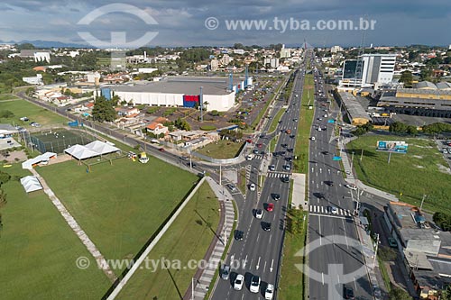  Aerial photo of the Comendador Franco Avenue  - Curitiba city - Parana state (PR) - Brazil