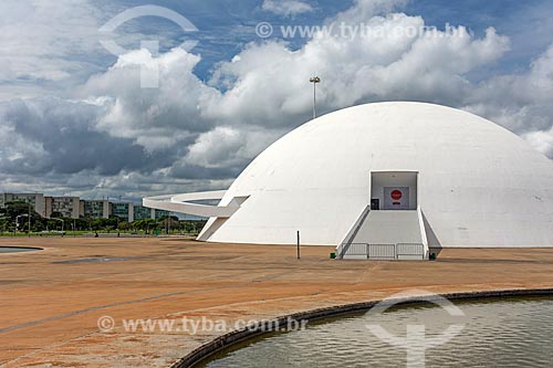  Facade of the Honestino Guimaraes National Museum (2006) - part of the Joao Herculino Cultural Complex of the Republic  - Brasilia city - Distrito Federal (Federal District) (DF) - Brazil