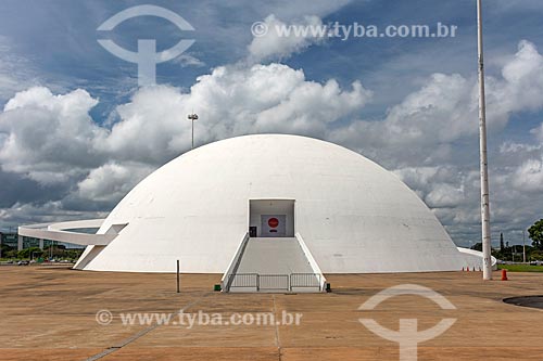  Facade of the Honestino Guimaraes National Museum (2006) - part of the Joao Herculino Cultural Complex of the Republic  - Brasilia city - Distrito Federal (Federal District) (DF) - Brazil