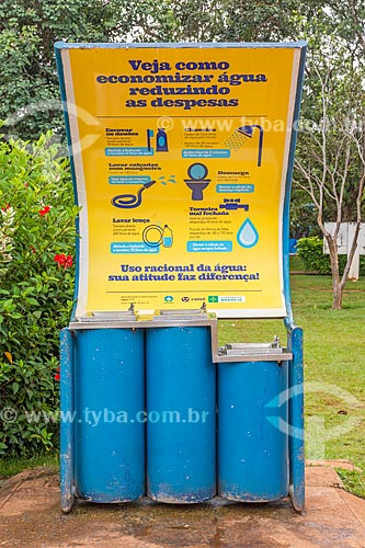  Drinking fountains with campaign to conscious use of water - City Park Mrs. Sarah Kubitschek - also known as City Park  - Brasilia city - Distrito Federal (Federal District) (DF) - Brazil