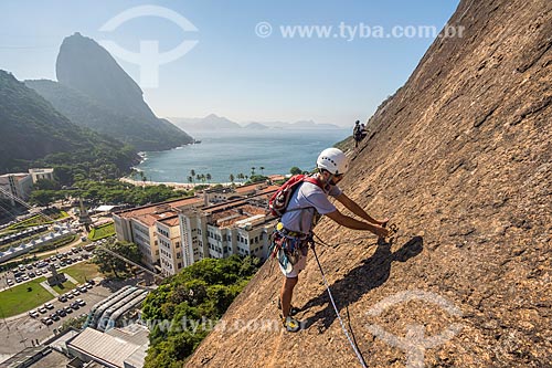  View of Sugarloaf during the climbing to the Babilonia Mountain (Babylon Mountain)  - Rio de Janeiro city - Rio de Janeiro state (RJ) - Brazil
