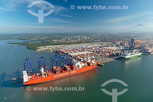  Aerial photo of the Paranagua Port Container Terminal  - Paranagua city - Parana state (PR) - Brazil