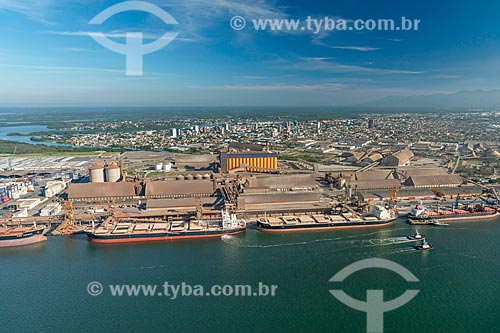  Aerial photo of the Paranagua Port  - Paranagua city - Parana state (PR) - Brazil